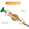 imageGiraffe Tools Pressure Washer Pivoting Coupler 7 Angles Gutter Cleaner Attachment 240 Degree Rotation 14 Quick Connect 4000 PSI