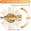 imageGiraffe Tools Pressure Washer Pivoting Coupler 7 Angles Gutter Cleaner Attachment 240 Degree Rotation 14 Quick Connect 4000 PSI