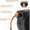 imageGiraffe Tools Retractable Air Hose Reel Enclosed with 38 in x 50 ft Hybrid Hose Lightweight Compressor Hose Reel Wall Mounted with 180 Swivel Bracket 300 PSIMedium