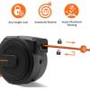 imageGiraffe Tools Retractable Air Hose Reel Enclosed with 38 in x 50 ft Hybrid Hose Lightweight Compressor Hose Reel Wall Mounted with 180 Swivel Bracket 300 PSIMedium