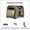 imageGiraffe Tools SW5 Metal Hose Reel Box Heavy Duty Garden Hose Storage Reel Hideaway Crank Handle 150ft 58quot Hose Capacity GreenLarge