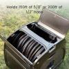 imageGiraffe Tools SW5 Metal Hose Reel Box Heavy Duty Garden Hose Storage Reel Hideaway Crank Handle 150ft 58quot Hose Capacity GreenLarge