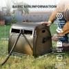 imageGiraffe Tools SW5 Metal Hose Reel Box Heavy Duty Garden Hose Storage Reel Hideaway Crank Handle 150ft 58quot Hose Capacity Greenwith 100 FT Hose