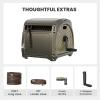 imageGiraffe Tools SW5 Metal Hose Reel Box Heavy Duty Garden Hose Storage Reel Hideaway Crank Handle 150ft 58quot Hose Capacity Greenwith 100 FT Hose