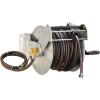 imageGiraffe Tools Stainless Steel Garden Hose Reel with 58quot x 100 ft Heavy Duty Hose WallFloor Mounted Metal Water Hose Reel with Crank HandleSilver