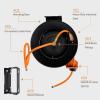 imageGiraffe Tools TA10 Retractable Air Hose Reel Swivel with 38 in x 25 ft Hybrid Hose Max 300 PSI Industrial Wall Mounted Compressor Hose Reel Heavy Duty Air Compressor Heavy Duty Steel Reel25 FT with Bracket