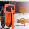 imageGiraffe Tools TA10 Retractable Air Hose Reel Swivel with 38 in x 25 ft Hybrid Hose Max 300 PSI Industrial Wall Mounted Compressor Hose Reel Heavy Duty Air Compressor Heavy Duty Steel Reel25 FT with Bracket