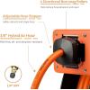 imageGiraffe Tools TA10 Retractable Air Hose Reel Swivel with 38 in x 25 ft Hybrid Hose Max 300 PSI Industrial Wall Mounted Compressor Hose Reel Heavy Duty Air Compressor Heavy Duty Steel Reel25 FT with Bracket