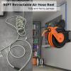 imageGiraffe Tools TA15BPLUS Retractable Air Hose Reel with Swivel Bracket 38quot x 50 ft Hybrid Hose CeilingWall Mounted Heavy Duty Industrial Air Compressor Hose Reel 300PSI 50ft50FT with Bracket