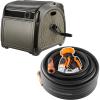imageGiraffe 100ft 58 Graden Hose with Heavy Duty Metal Hose Reel Box and Splitter Bundle
