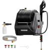 imageGiraffe Tools Grandfalls Pressure Washer G30B Max 2900 PSI 22 GPM Electric Wall Mounted Pressure Washer with 100ft Black Pressure Hoses Foam Cannon 4Nozzles for CarDriveways Dark SilverDark Silver