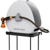 imageGiraffe Tools Ground Mounted Retractable Hose Reel 12 Inch x 82FT Heavy Duty Automatic Rewind Garden Hose Reel with Flexible Swivel Base for Lawn Concrete Floor12 82ft