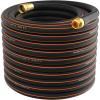 imageGiraffe Tools Hybrid Garden Hose 58 in x 100 ft Lightweight Durable Water Hose with Sleeves Nokink Leakproof Heavy Duty Gardening Hose with Male to Female Fittings