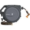 imageGiraffe Tools PRO Heavy Duty Retractable Garden Hose Reel  78ft 12 Inch Auto Rewind with AnyLength Lock Wall Mounted Metal Bracket Commercial Grade for Patio ampamp Lawn Dark Grey78FT Hose Reel
