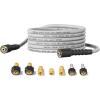 imageGiraffe Tools Pressure Washer Hose 100FT X 14quot 3200 PSI Pressure Washing Hose Kink Resistant Heavy Duty Power Washer Hose M22 to 38quot Quick Connect Couplers for Replacement 7 Accessories7 Quick Connectors