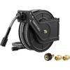 imageGiraffe Tools Pressure Washer Hose Reel 60ft Power Washer Hose Reel Pressure Washer Retractable Hose Reel Heavy Duty Replaceable Hoses WallFloor Mounted 4000 PSI Dark SilverReplaceable hoses 60ft  4000psi