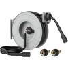 imageGiraffe Tools Pressure Washer Hose Reel 65ft Power Washer Hose Reel Pressure Washer Retractable Hose Reel Heavy Duty WallFloor Mounted 3200 PSI SilverSilver