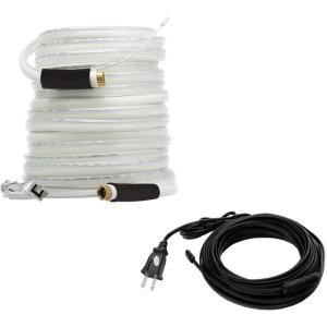 imageGiraffe Tools 50FT Heat Cable Heat Cables for Roofs and 50FT Heated Water Hose for RV Drinking