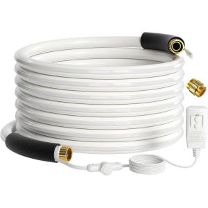 imageGiraffe Tools 50FT Heated Water Hose for Camper with GFCI 58Inches Lead and BPA Free Heated Garden Hose withstand Down to 2050FT with GFCI
