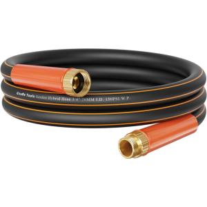 imageGiraffe Tools Garden Hose 100ft x 58quot Water Hose Heavy Duty Flexible Lightweight Hybrid Hose with Swivel Handle Male to Female Fittings Burst 600 PSI34 Inch Black