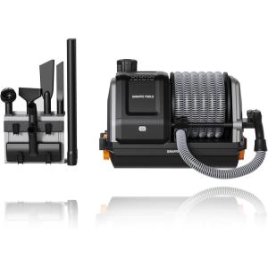 imageGiraffe Tools Grandstorm Retractable Vacuum Cleaner with 30 FT 1 FT Hose Wall Mounted Wet Dry Vacuum Cleaner with 6 Nozzles for Car Detailing Normal Version Grey No Remote Control FuntionRemote Control