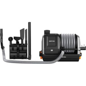 imageGiraffe Tools Grandstorm Retractable Vacuum Cleaner with 30 FT 1 FT Hose Wall Mounted Wet Dry Vacuum Cleaner with 6 Nozzles for Car Detailing Normal Version Grey No Remote Control FuntionCar Control