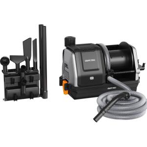 imageGiraffe Tools Grandstorm Retractable Vacuum Cleaner with 30 FT Hose Wall Mounted Wet Dry Vacuum Cleaner with 6 Nozzles for Car Detailing Normal Version Grey No Remote Control Function30FT