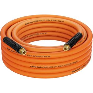 imageGiraffe Tools Hybrid Air Hose 38 inch x 50 ft 14 in MNPT Fittings 300 PSI Heavy Duty Lightweight Air Compressor Hose38 inches x 25 feet