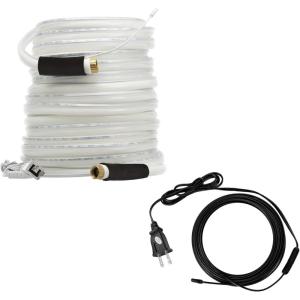 imageGiraffe Tools Pipe Heat Cable 30ft Heat Cable Pipes and 50FT Heated Water Hose for RV Drinking