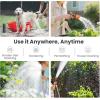 imageGirafe Tools Garden Hose 25ft x 58quot 304 Stainless Steel Metal Water Hose No Kink Garden Water Hose with 9 Pattern Spray Nozzle Flexible Lightweight Kink Free Hose for Yard Outdoor50FT 58