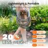 imageGirafe Tools Garden Hose 25ft x 58quot 304 Stainless Steel Metal Water Hose No Kink Garden Water Hose with 9 Pattern Spray Nozzle Flexible Lightweight Kink Free Hose for Yard Outdoor50FT 58