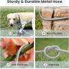 imageGirafe Tools Garden Hose 25ft x 58quot 304 Stainless Steel Metal Water Hose No Kink Garden Water Hose with 9 Pattern Spray Nozzle Flexible Lightweight Kink Free Hose for Yard Outdoor75FT 58