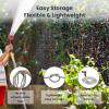 imageGirafe Tools Garden Hose 25ft x 58quot 304 Stainless Steel Metal Water Hose No Kink Garden Water Hose with 9 Pattern Spray Nozzle Flexible Lightweight Kink Free Hose for Yard Outdoor100FT 58