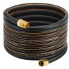 imageGiraffe Hybrid Garden Hose 58quot x 25ft Custom Length NO Kink Flexible Leakproof Hose with Male to Female Fittings 600 Burst PSIBlack and Orange