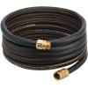 imageGiraffe Hybrid Garden Hose 58quot x 25ft Custom Length NO Kink Flexible Leakproof Hose with Male to Female Fittings 600 Burst PSIBlack and Orange