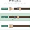 imageGiraffe Hybrid Garden Hose 58quot x 25ft Custom Length NO Kink Flexible Leakproof Hose with Male to Female Fittings 600 Burst PSIBlack and Orange