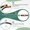 imageGiraffe Hybrid Garden Hose 58quot x 25ft Custom Length NO Kink Flexible Leakproof Hose with Male to Female Fittings 600 Burst PSIBlack and Orange