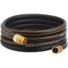 imageGiraffe Hybrid Garden Hose 58quot x 25ft Custom Length NO Kink Flexible Leakproof Hose with Male to Female Fittings 600 Burst PSIBlack and Orange