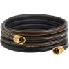 imageGiraffe Hybrid Garden Hose 58quot x 25ft Custom Length NO Kink Flexible Leakproof Hose with Male to Female Fittings 600 Burst PSIBlack and Orange