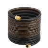 imageGiraffe Hybrid Garden Hose 58quot x 25ft Custom Length NO Kink Flexible Leakproof Hose with Male to Female Fittings 600 Burst PSIBlack and Orange