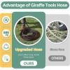 imageGiraffe Hybrid Garden Hose 58quot x 25ft Custom Length NO Kink Flexible Leakproof Hose with Male to Female Fittings 600 Burst PSIBlack and Orange