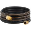 imageGiraffe Hybrid Garden Hose 58quot x 25ft Custom Length NO Kink Flexible Leakproof Hose with Male to Female Fittings 600 Burst PSIBlack and Orange