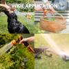 imageGiraffe Tools 100FT Garden Hose 58 Set with 10Pattern Spray Nozzle Quick Connects ampamp Ground Spinkler for Garden Greenhouse Flower Bed Garden Water Hose5FT Hose