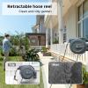 imageGiraffe Tools AW25 12MB Retractable Garden Hose Reel PRO Metal Bracket and AW4058 Hose Reel 58quot x 90 ft