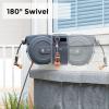 imageGiraffe Tools AW30 12MB Garden Hose Reel 12quot x 100 ft PRO Metal Bracket and AW40 58quot x 90 ft Garden Hose Reel