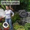 imageGiraffe Tools AW5058 Retractable Garden Hose Reel 58quot x 1155 ft Heavy Duty Wall Mounted Water Hose Reel Automatic Rewind 180 Deg Swivel Bracket Slow Retraction 115ft Dark Grey58 1155 FT