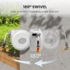 imageGiraffe Tools CW20 Retractable Garden Hose Reel 58quot x 60 ft Heavy Duty Water Hose Reel Swivel Bracket Any Length Lock Light Grey60FT