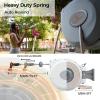 imageGiraffe Tools CW20 Retractable Garden Hose Reel 58quot x 60 ft Heavy Duty Water Hose Reel Swivel Bracket Any Length Lock Light Grey60FT