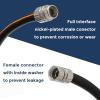 imageGiraffe Tools Garden Hose 100ft x 58quot Custom Length Heavy Duty No Kink Flexible Rubber Garden Hose Leakproof Water Hose with Male to Female Fittings 600 Burst PSI5FT Male to Female