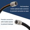 imageGiraffe Tools Garden Hose 100ft x 58quot Custom Length Heavy Duty No Kink Flexible Rubber Garden Hose Leakproof Water Hose with Male to Female Fittings 600 Burst PSI75FT